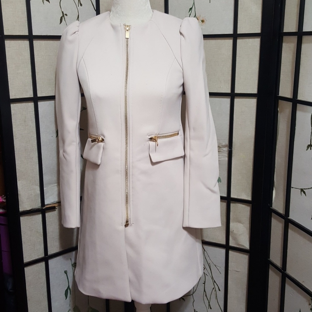 H&M🎀 women's colarless longline jacket size 2